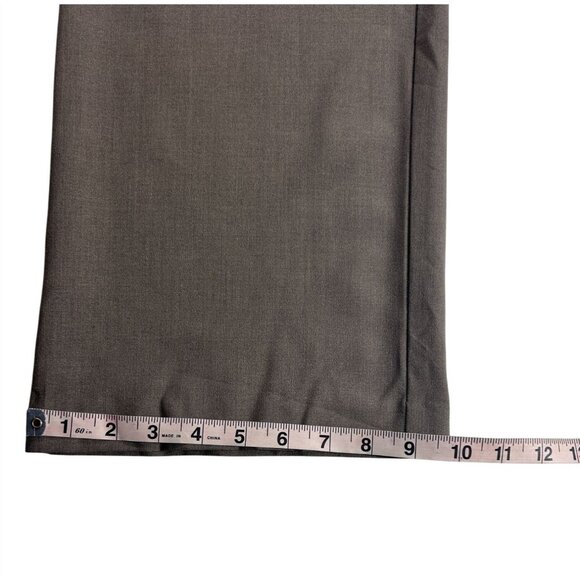 Roz & Ali Womens Dress Pants Size 16 Khaki Tan Straight Leg Polyester Blend - Picture 5 of 10